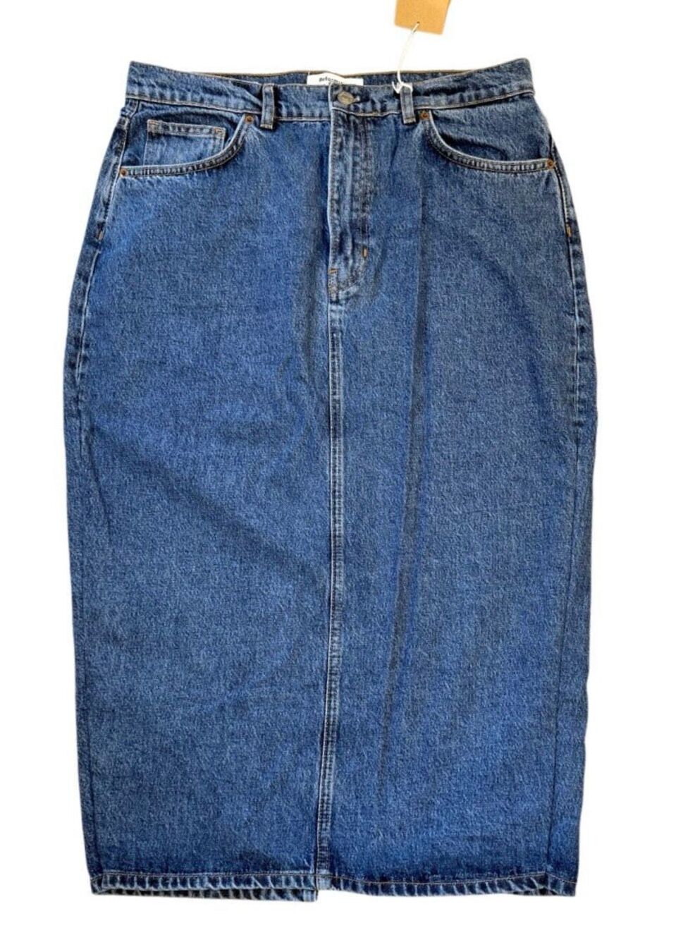 NWT Reformation Jayde High Rise Midi Skirt Denim Sz. 31 (10-12) Western Preppy O